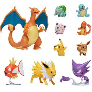 Pokemon Ultimate 10-Pack Battle Figures 2"-4.5" - Pikachu, Charmander, Squirtle & More (Amazon Exclusive)