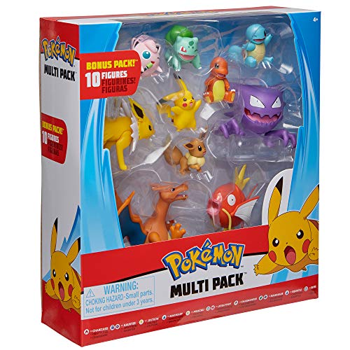 Pokemon Ultimate 10-Pack Battle Figures 2"-4.5" - Pikachu, Charmander, Squirtle & More (Amazon Exclusive)