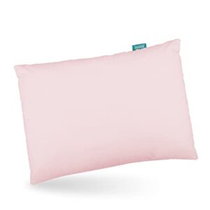 Baby Toddler Pillow for Girls with Pillowcase (13" x 18"), Toddler Pillows for Sleeping, Oeko-TEX Standard 100 Certificated Soft Small Travel Pillow, Pink