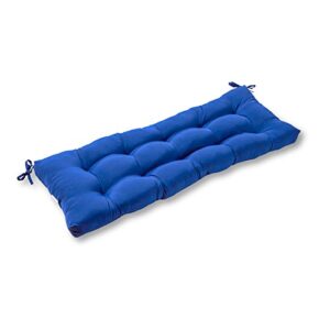 greendale home fashions 44-inch outdoor swing/bench cushion, 1 count (pack of 1), blue