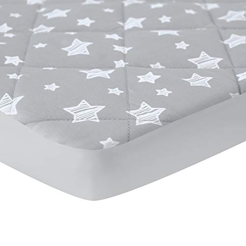 Pack and Play Sheet Quilted, Breathable Thick Playpen Sheets, Lovely Print Mattress Cover 39"×27"×5" Fits Graco Portable Mini Cribs, Suitable for Play Yards and Foldable Mattress Pack and Play Pad