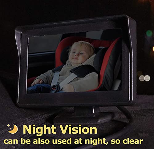 Itomoro Baby Car Mirror, View Infant in Rear Facing Seat with Wide Crystal Clear View,Camera Aimed at Baby-Easily to Observe The Baby's Every Move