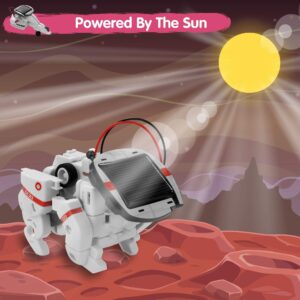 Solar Robot Toys 6 in 1 STEM Learning Kits Educational Space Moon Exploration Fleet Building Experiment Toys DIY Solar Power Science Gift for Kids Aged 8-12