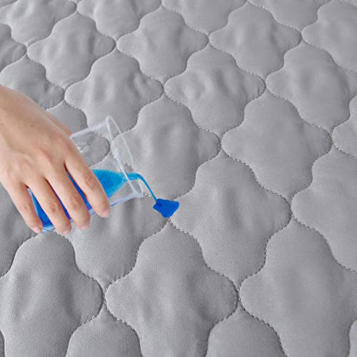 Waterproof Crib Mattress Protector Pad 28" x 52",Anti Slip & Durable Waterproof Pad Mat for Baby Standard Crib/Bed Pads Grey