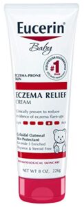 eucerin baby eczema relief body cream, fragrance free baby eczema cream, 8 oz tube