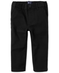 the children's place baby boys and toddler stretch skinny chino pants jeans, black single, 3t us