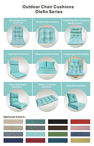 BOSSIMA Patio Furniture Cushions Comfort Deep Seat Glider Loveseat Cushion Indoor Outdoor Seating Cushions Light Blue