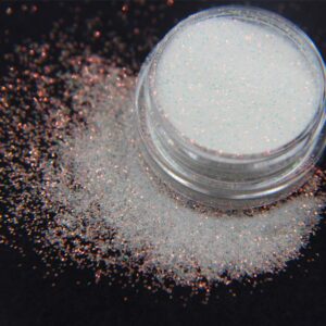 0.2mm shimmer white rainbow nail glitter holographic shining sugar nail glitter candy coat powder sugar coating effect powder nail pigment powder nail art decorations dust diamond dust for nails