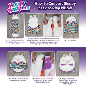 Happy Nappers Pillow & Sleepy Sack- Comfy, Cozy, Compact, Super Soft, Warm, All Season, Sleeping Bag with Pillow- Medium 54” x 20”, Shark