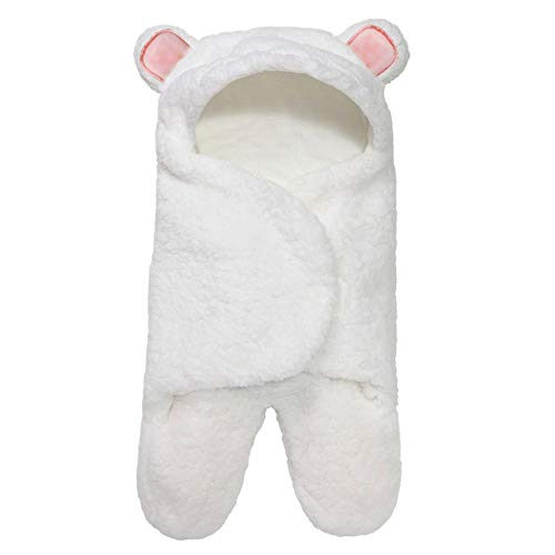 Jam Naturals- Baby Swaddle Blanket, Cute Bear Organic Receiving Swaddling Wrap, Newborn Baby Girl Soft Plush Registry Gift (Pink 0-3)