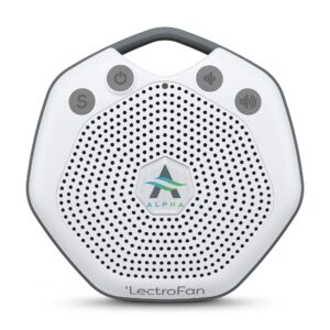 adaptive sound technologies lectrofan alpha portable sleep sound machine with 7 soothing non-looping guaranteed sounds with fan, heartbeat & white noise for babies toddlers & adults