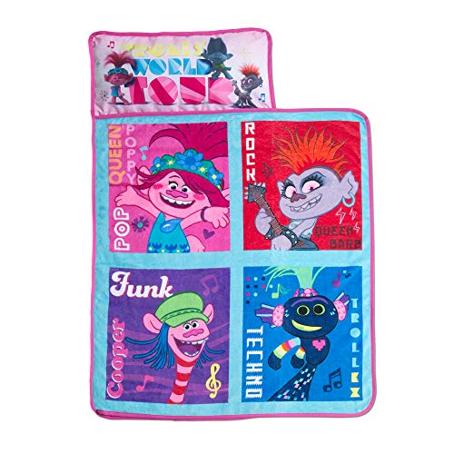 DreamWorks Trolls World Tour Nap Mat, Pink, Toddler , 46x21 Inch (Pack of 1)