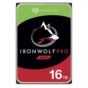 seagate ironwolf pro 16tb nas – 3.5 inch sata 6gb/s 7200 rpm 256mb cache for raid network attached storage, data recovery rescue service (st16000ne000) (renewed) internal hard drive hdd