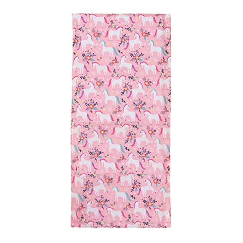 Wildkin Kids Nap Mat Cover for Boys & Girls, Sewn-in Flap Design Rest Mat Cover, Perfect for Preschool and Daycare, Fits our Vinyl Nap Mat up to 1.5 Inches Including Basic Sleep Mat (Magical Unicorns)