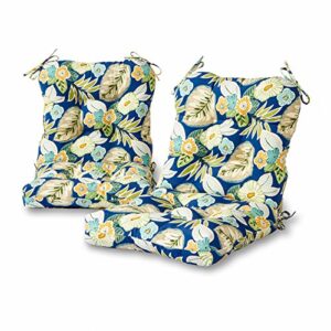 greendale home fashions outdoor seat/back chair cushion, 2 count (pack of 1), magnolia floral