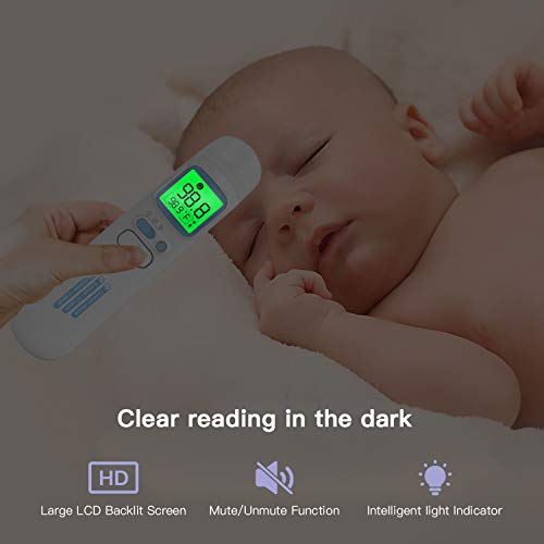 GoodBaby Touchless Thermometer for Adults,Forehead and Ear Thermometer for Fever,Infrared Magnetic Thermometer for Baby Kids Adults Surface and Room