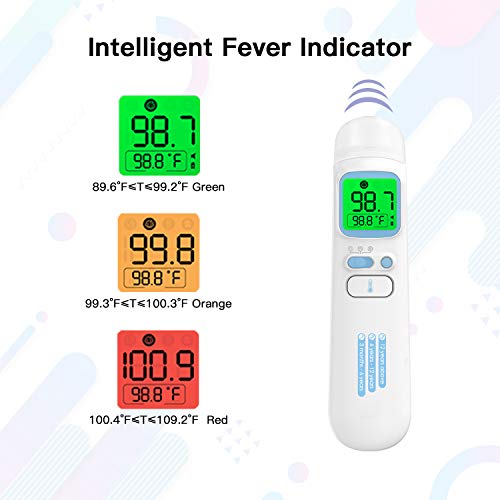 GoodBaby Touchless Thermometer for Adults,Forehead and Ear Thermometer for Fever,Infrared Magnetic Thermometer for Baby Kids Adults Surface and Room