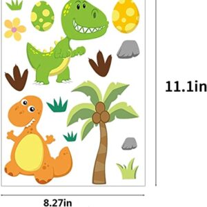 CCINEE 85 PCS Dinosaur Window Cling Decals for Kids,Assorted Cute Dinosaur Foot Print Eggs Window Sticker Decorations for Kids Toddlers