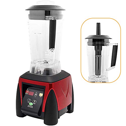 Huanyu Countertop Blender 68 oz 2200W with Speed Control Timer for Fruit Smoothie Ice Soy Milk Hot Soups Frozen Desserts Crush Mix Home Commercial G1100 2L (110V, Red)