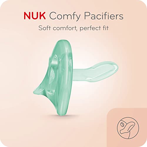 NUK Comfy Orthodontic Pacifiers, 0-6 Months, 3 Pack