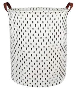 boohit storage baskets,canvas fabric laundry hamper-collapsible storage bin with handles,toy organizer bin for kid's room,office,nursery hamper, home decor (tree)