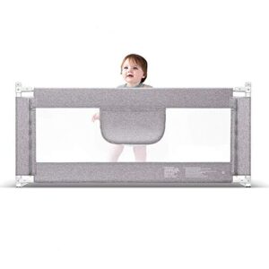 bed rails for toddlers, extra long kids' bed rails guard, full size baby bedrail for children, infants safety guardrail (gray, 70" l x 30” h)