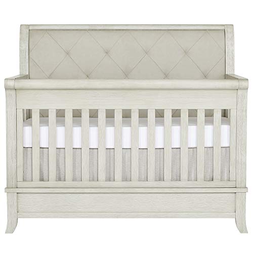 Evolur Signature Amsterdam 5-in-1 Convertible Crib, Glazed Brush White