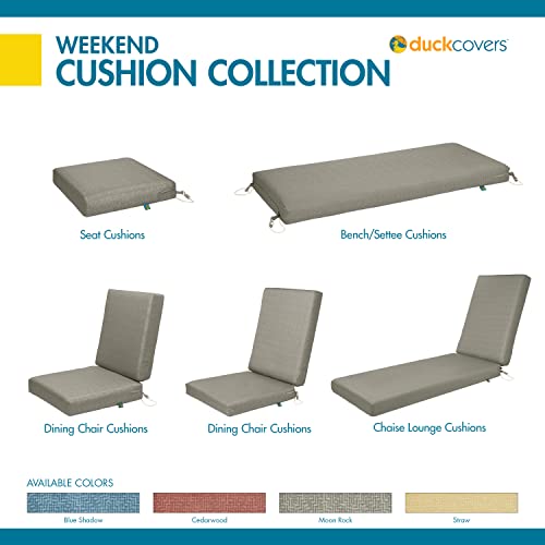 Duck Covers Weekend Water-Resistant Outdoor Bench Cushion, 54 x 18 x 3 Inch, Moon Rock, Patio Furniture Cushions