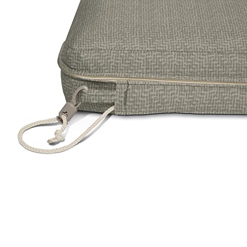 Duck Covers Weekend Water-Resistant Outdoor Bench Cushion, 54 x 18 x 3 Inch, Moon Rock, Patio Furniture Cushions
