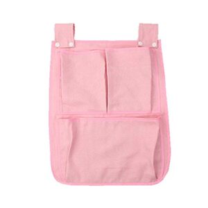 SiyuXinyi Pockets Bedside Storage Bag Caddy Hanging Diaper Organization for Baby Essentials, Hang on Crib, Practical hanging storage bag，Suitable Dormitory, double bed, Bedside storage！（Pink）