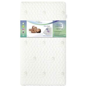 evolur comfort cool flow foam crib & toddler mattress i waterproof i greenguard gold certified