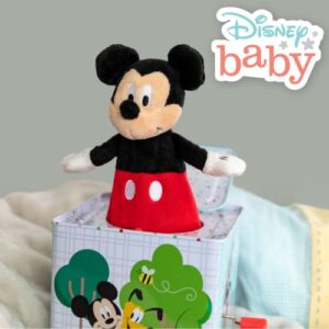 KIDS PREFERRED Disney Baby Mickey Mouse Jack in The Box Musical Toys for Babies and Toddlers, Plays “The Mickey Mouse March” Mickey Springs Out from A Colorful Box