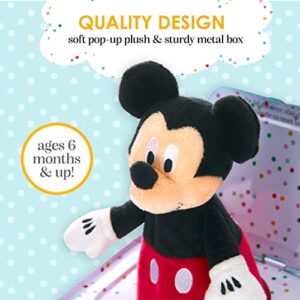 KIDS PREFERRED Disney Baby Mickey Mouse Jack in The Box Musical Toys for Babies and Toddlers, Plays “The Mickey Mouse March” Mickey Springs Out from A Colorful Box