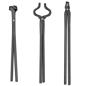 Knife Making Tongs Set 3Pcs Blacksmith Tongs Assembled Knife Making Blacksmith Tools Anvil Forge