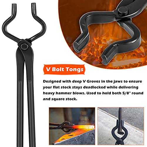 Knife Making Tongs Set 3Pcs Blacksmith Tongs Assembled Knife Making Blacksmith Tools Anvil Forge