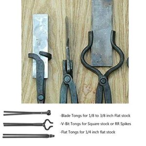 Knife Making Tongs Set 3Pcs Blacksmith Tongs Assembled Knife Making Blacksmith Tools Anvil Forge