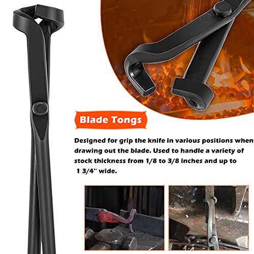 Knife Making Tongs Set 3Pcs Blacksmith Tongs Assembled Knife Making Blacksmith Tools Anvil Forge