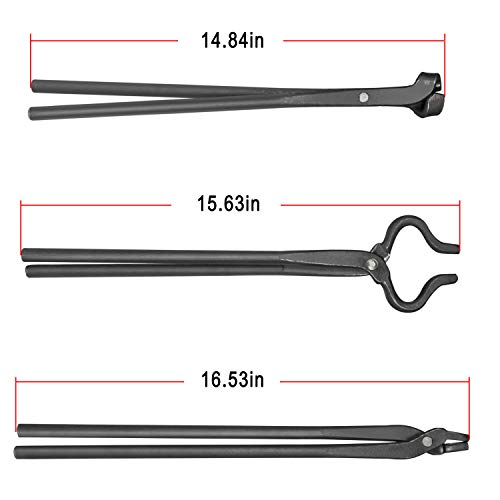 Knife Making Tongs Set 3Pcs Blacksmith Tongs Assembled Knife Making Blacksmith Tools Anvil Forge