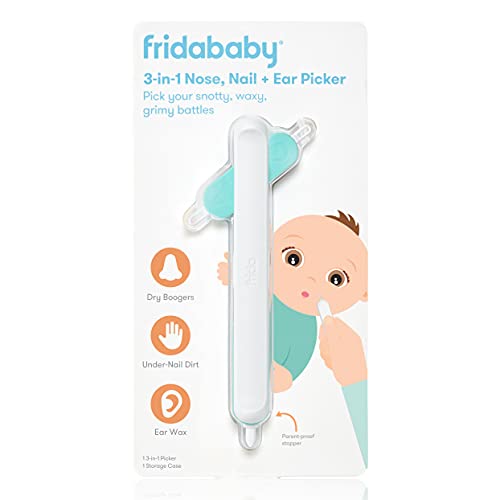 Frida Baby 3-in-1 Nose, Nail + Ear Picker by Frida Baby the Makers of NoseFrida the SnotSucker, Safely Clean Baby's Boogers, Ear Wax & More