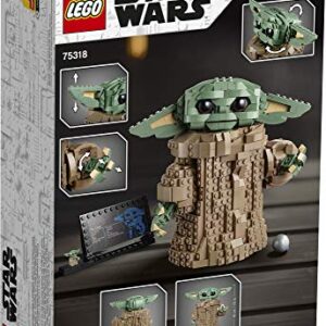 LEGO Star Wars: The Mandalorian Series The Child 75318 - Baby Yoda Grogu Figure, Building Toy, Collectible Room Decoration for Boys and Girls, Teens, with Minifigure and Nameplate, Gift Idea