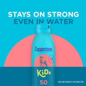 Coppertone Kids Sunscreen Spray SPF 50 + Pure and Simple Kids Sunscreen Stick SPF 50, Zinc Oxide Mineral Sunscreen, #1 Pediatrician Recommended Sunscreen Brand (5.5 Oz Spray + 0.49 Oz Stick)