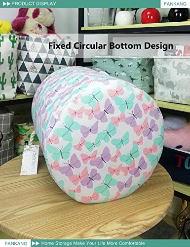 FANKANG Storage Baskets,Collapsible Convenient Nursery Hamper/Laundry Bin/Toy Collection Organizer for Kid's Room(Butterfly)