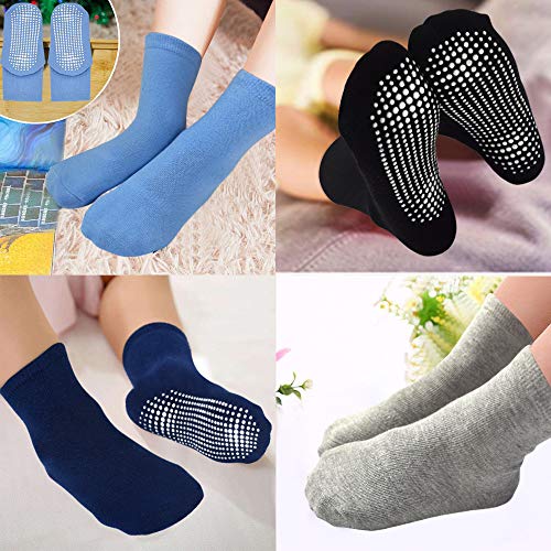 Tphon Kids Non Slip Toddler Boy Grip Socks 12 Pairs Anti Skid Sticky Socks for 3-5 Years Infants Baby Children