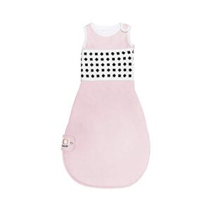 nanit breathing wear sleeping bag – 100% cotton baby sleep sack - works with nanit pro baby monitor to track breathing motion sensor-free, real-time alerts, size medium, 6-12 months, blush pink