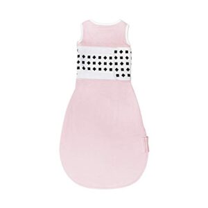 Nanit Breathing Wear Sleeping Bag – 100% Cotton Baby Sleep Sack - Works with Nanit Pro Baby Monitor to Track Breathing Motion Sensor-Free, Real-Time Alerts, Size Medium, 6-12 Months, Blush Pink