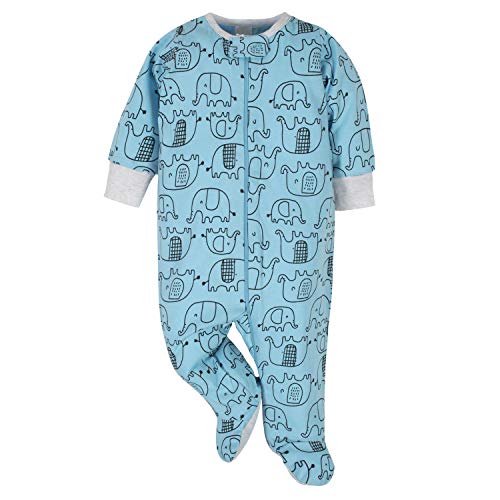 Onesies Brand Baby Boys 4-pack 'N Play Footies And Toddler Sleepers, Blue Elephant, 3-6 Months US