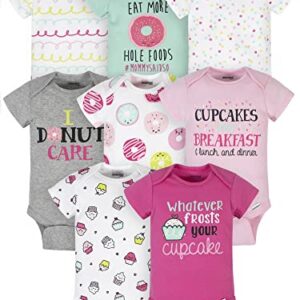 Onesies Brand baby girls 8-pack Short Sleeve Mix & Match Bodysuits and Toddler T Shirt Set, Pink Sweet Treats, 0-3 Months US