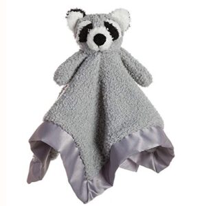 apricot lamb stuffed animals raccoon security blanket infant nursery character blanket luxury snuggler plush baby lovey(raccoon, 13 inches)