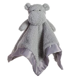 apricot lamb stuffed animals hippo security blanket infant nursery character blanket luxury snuggler plush baby lovey(hippo, 13 inches)