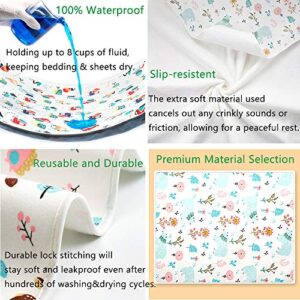 COZUMO Baby Waterproof Bed Pad Bed Wetting Pads Washable for Kids Toddler Potty Training Pads Baby Wateproof Pad Mat for Pack n Play/Crib/Mini Crib Reusable Incontinence Underpads for Kids/Adult/Pets